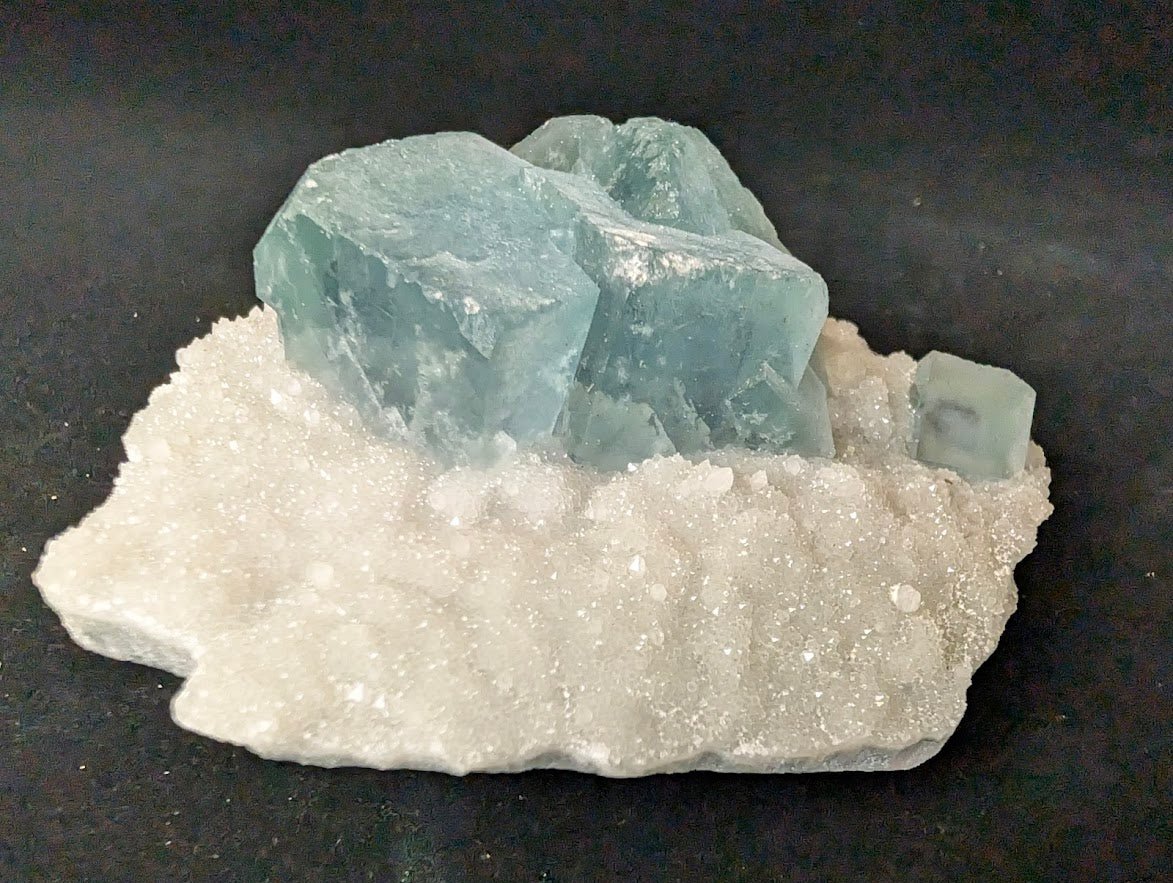 Blue Phantom Fluorite on Quartz | Yaogangxian Mine (YGX), China