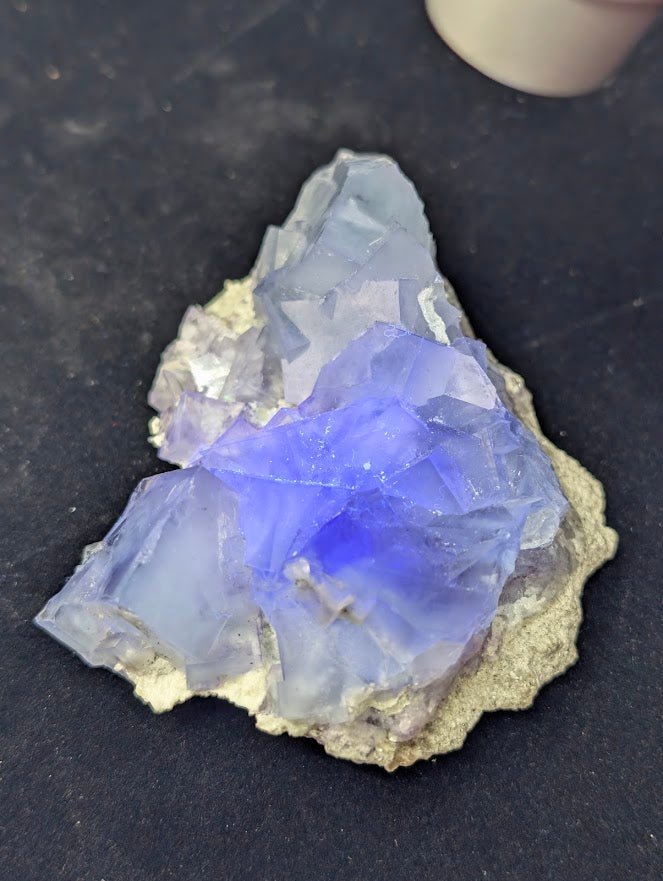Blue-Violet Fluorite on Matrix | YGX Mine, China