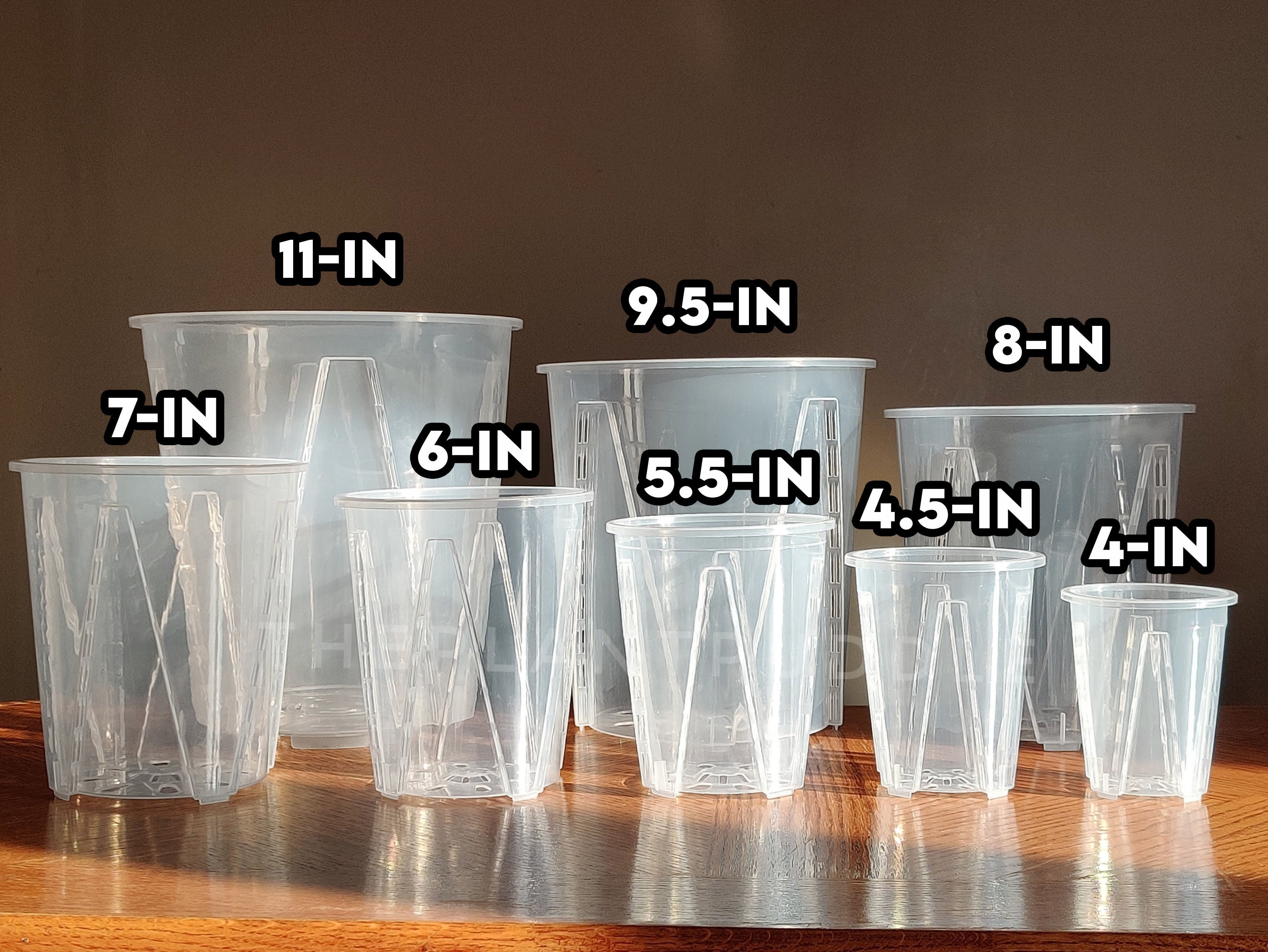 Tall Clear Plant Pot | High Drainage And Sturdy Design