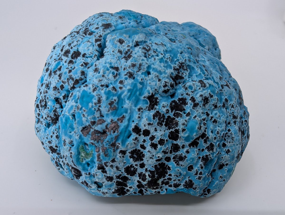 Congo Chrysocolla with Malachite – Botryoidal Specimen with Natural Base (363g)