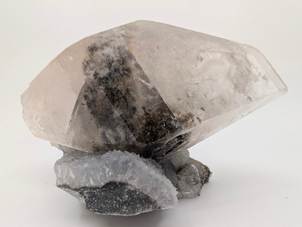 Dogtooth Calcite with Dendritic Inclusions + Sugar Sphalerite | UV Reactive | Unknown Origin