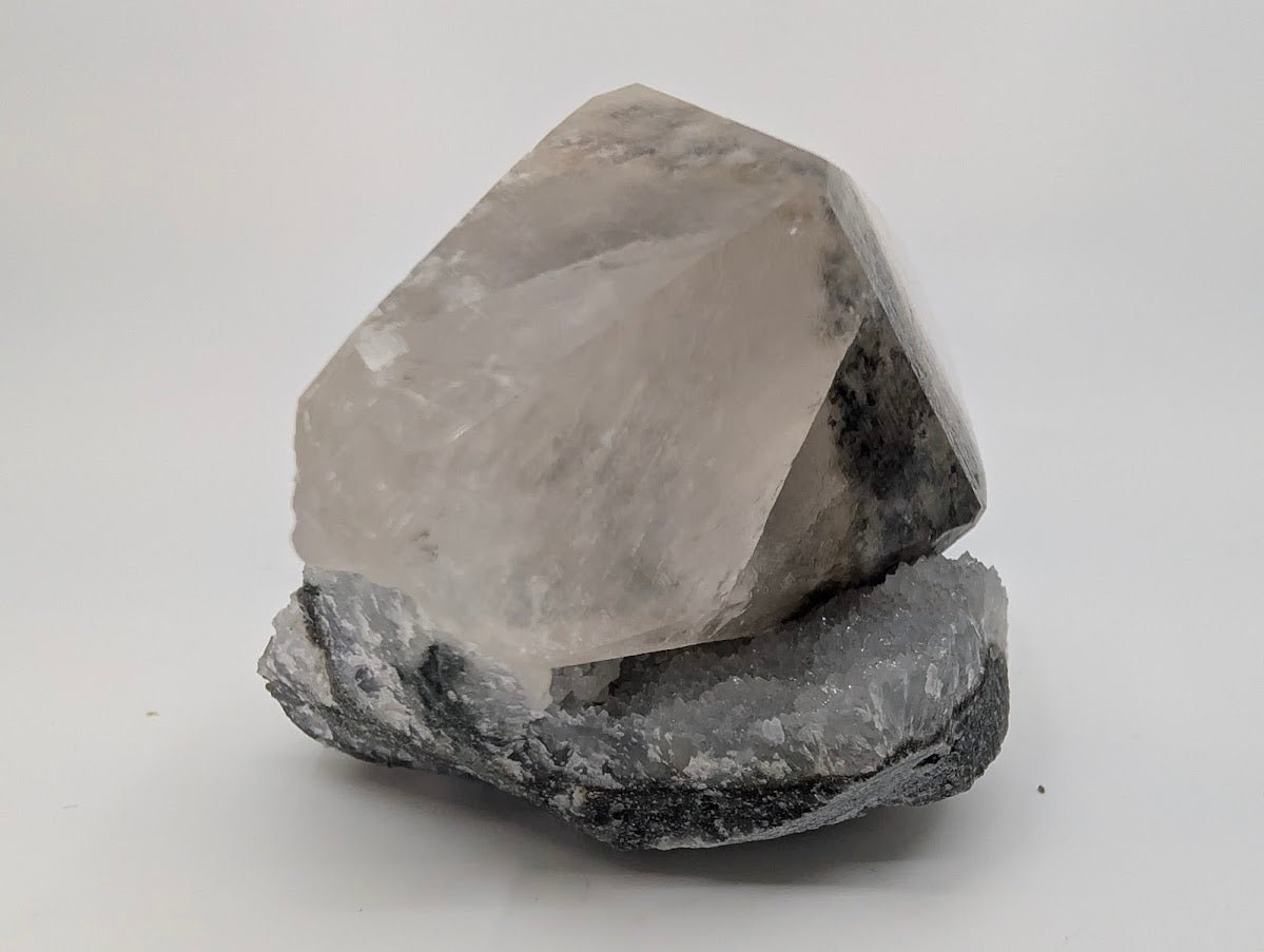 Dogtooth Calcite with Dendritic Inclusions + Sugar Sphalerite | UV Reactive | Unknown Origin