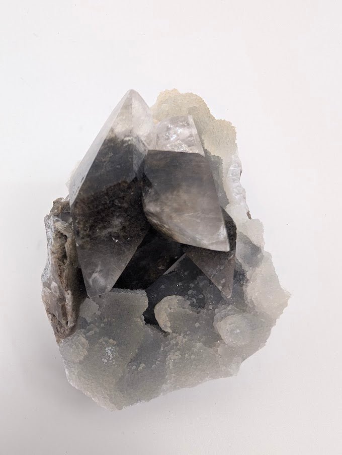 Dogtooth Calcite with Dendritic Inclusions and Sugar Sphalerite – Fujian, China