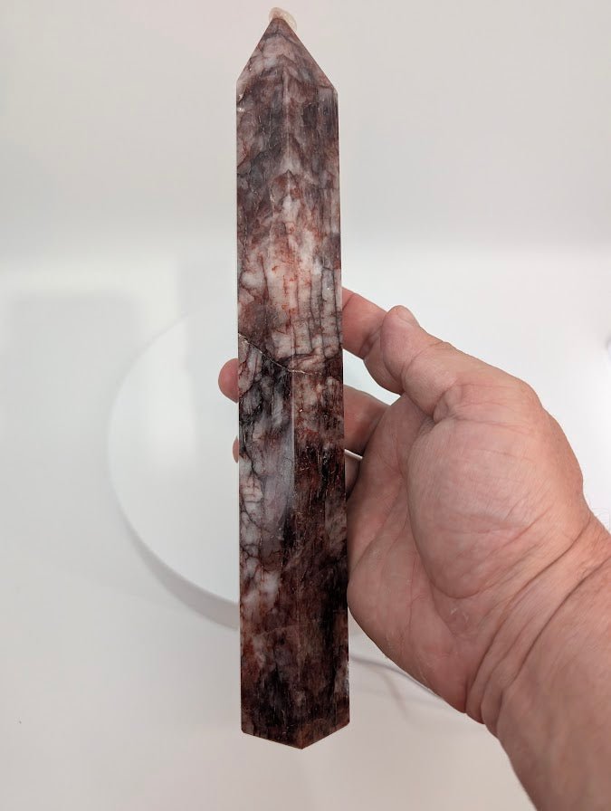 Fire Quartz Tower – Polished Hematoid Quartz