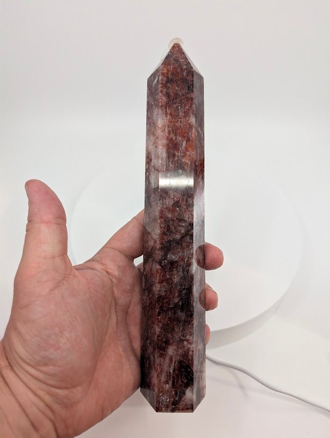 Fire Quartz Tower – Polished Hematoid Quartz