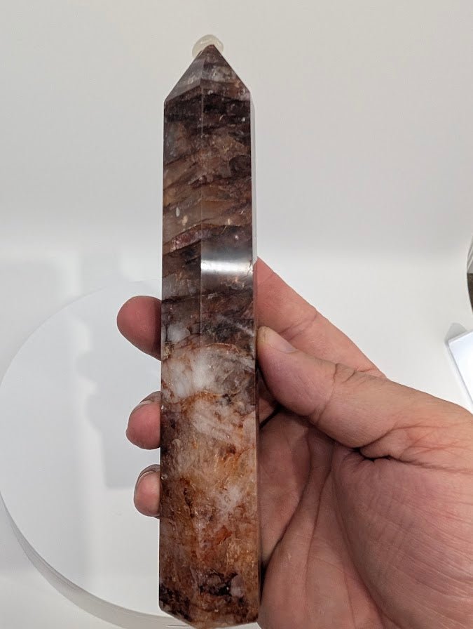 Fire Quartz Tower – Polished Hematoid Quartz