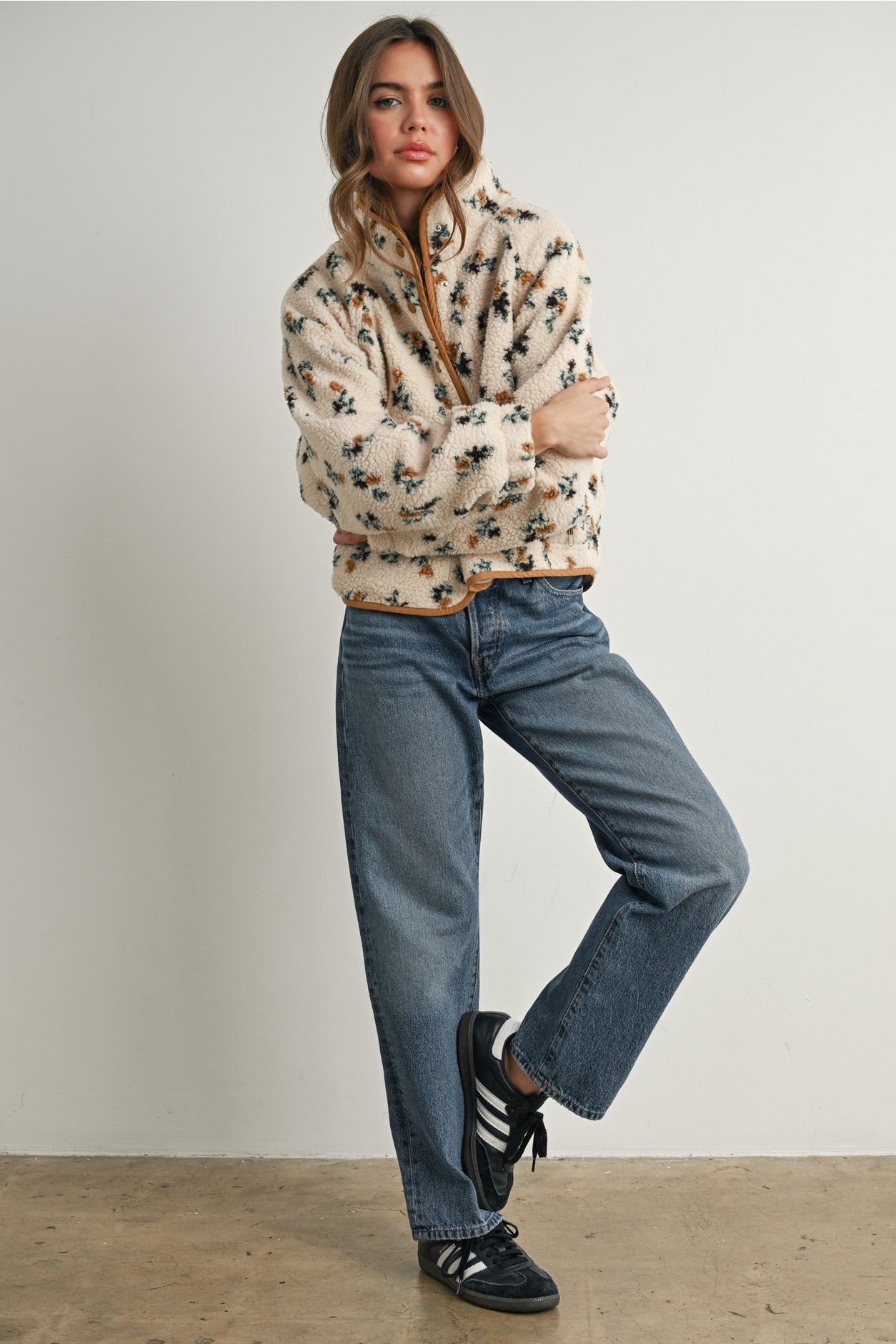 Floral Print | Fluffy Jacket