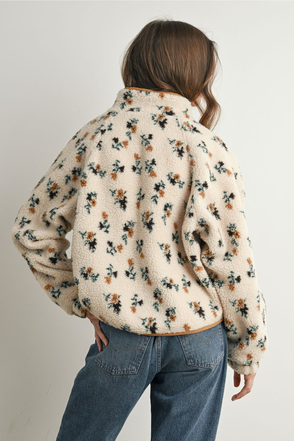 Floral Print | Fluffy Jacket
