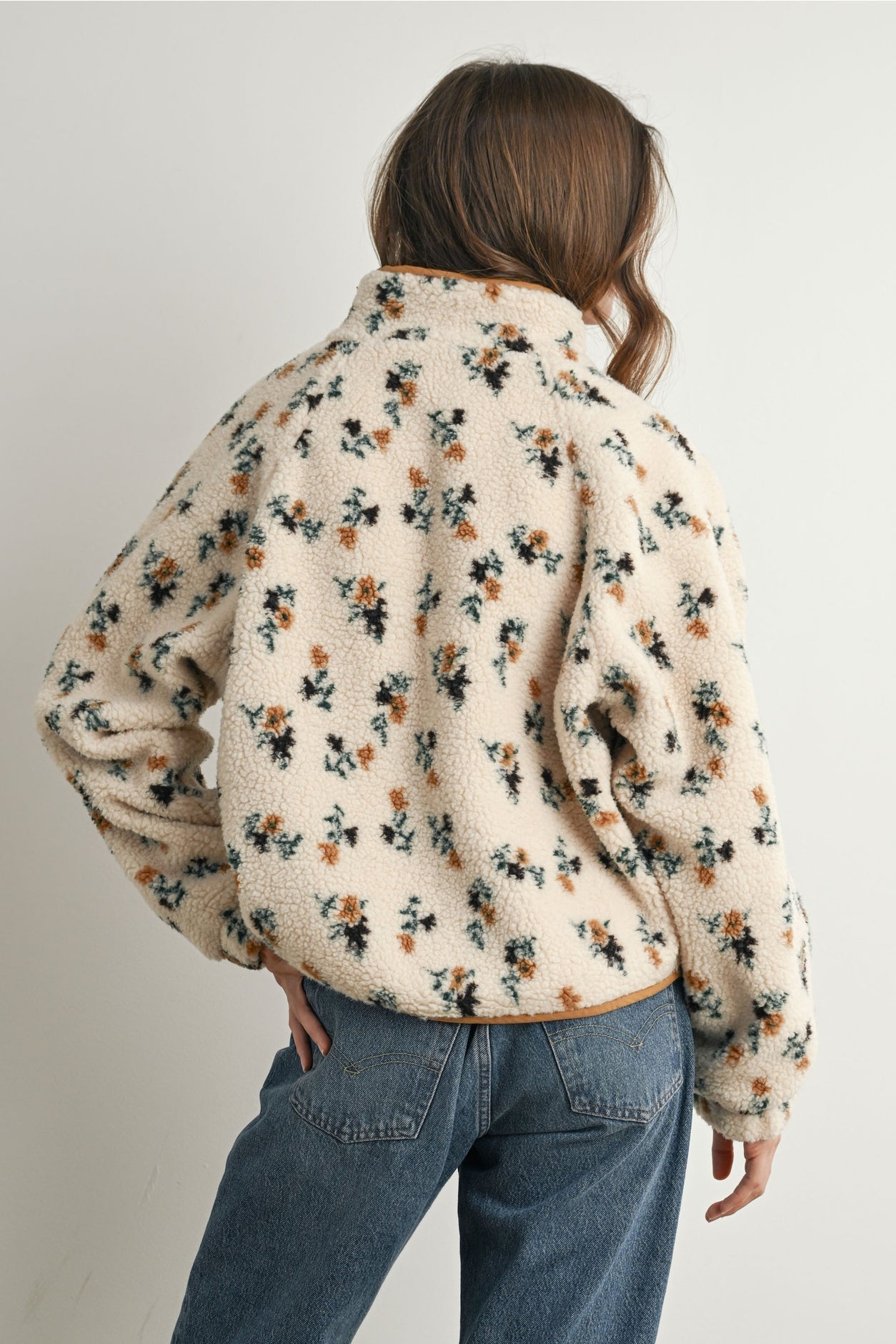 Floral Print | Fluffy Jacket