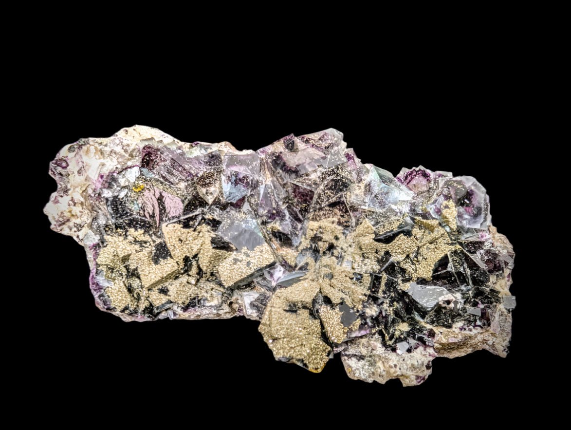 Fluorite with Pyrite | Yindu Mine, Inner Mongolia