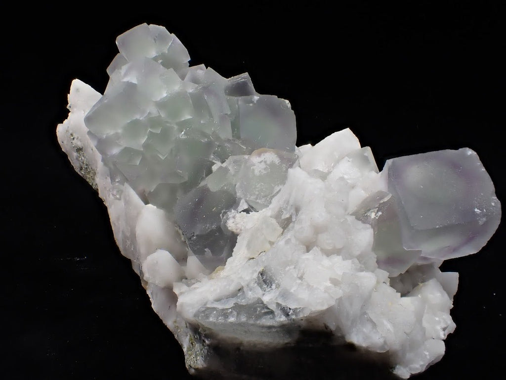 Green Window Fluorite on Milky Quartz – Inner Mongolia, China