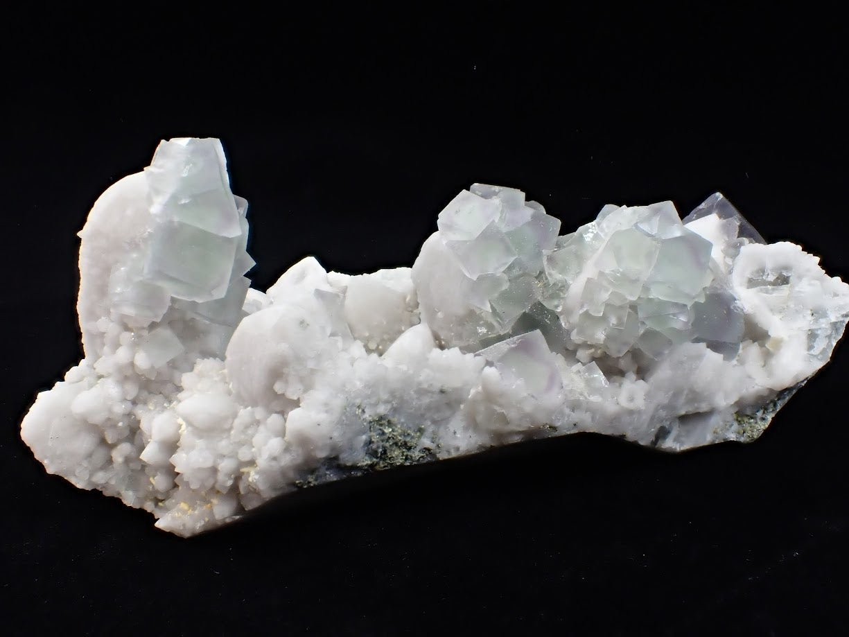 Green Window Fluorite on Milky Quartz – Inner Mongolia, China