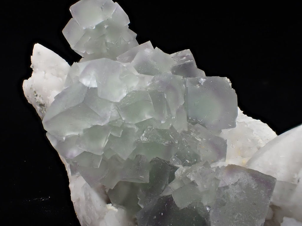 Green Window Fluorite on Milky Quartz – Inner Mongolia, China