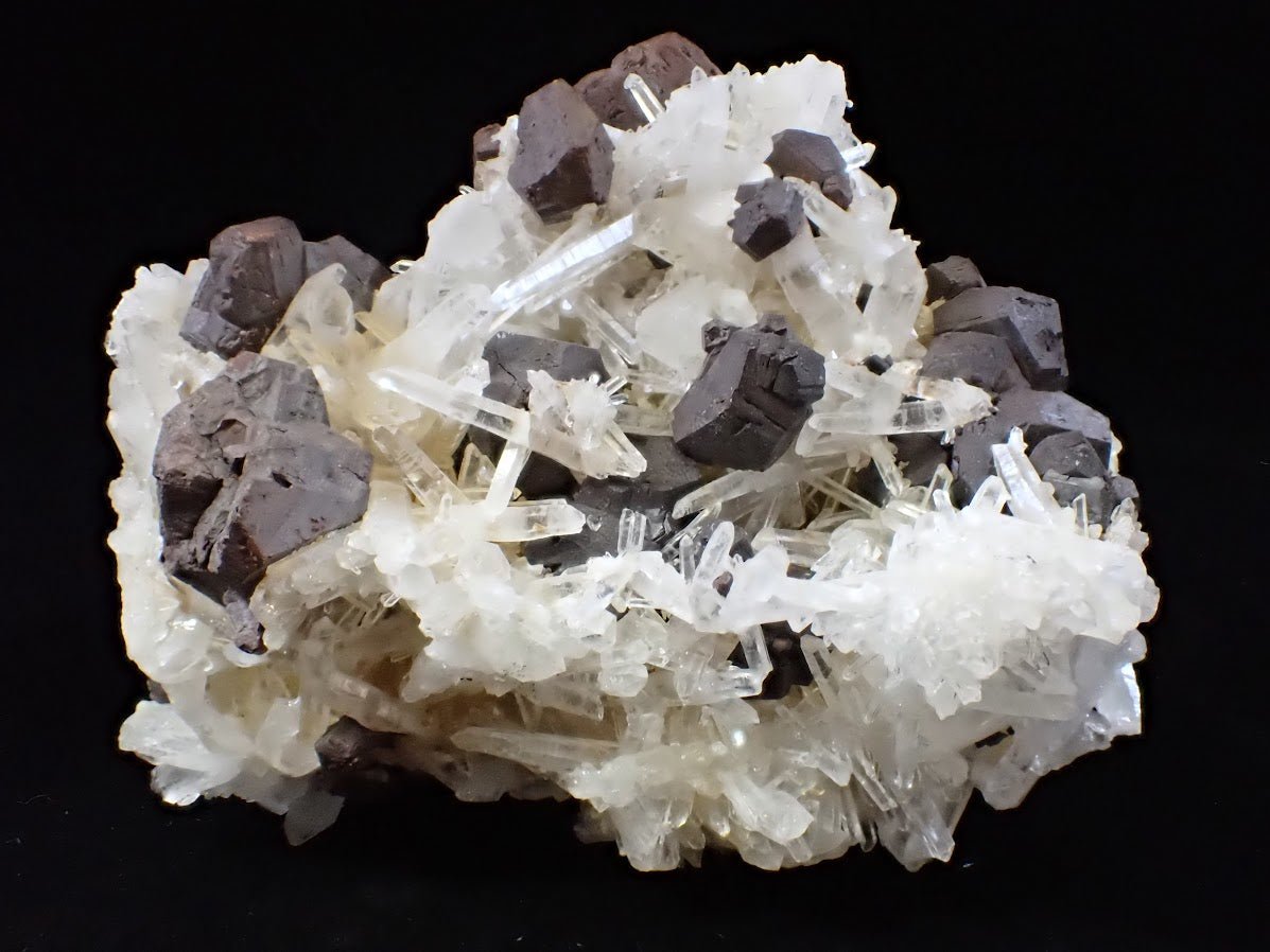 Large Black Pyrite & Quartz Cluster | Fengjiashan Mine, China