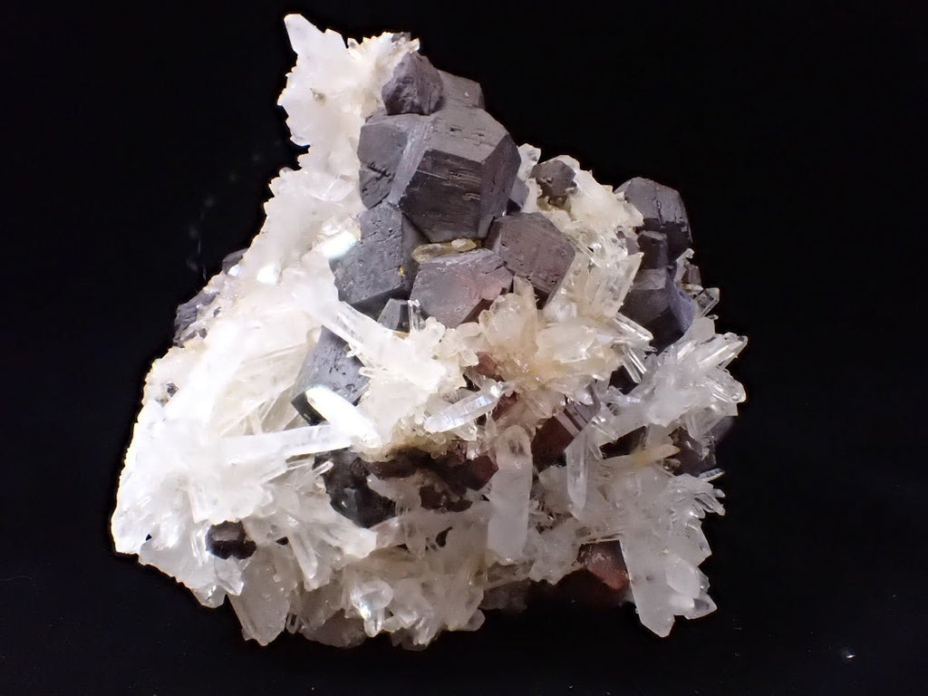 Large Black Pyrite & Quartz Cluster | Fengjiashan Mine, China