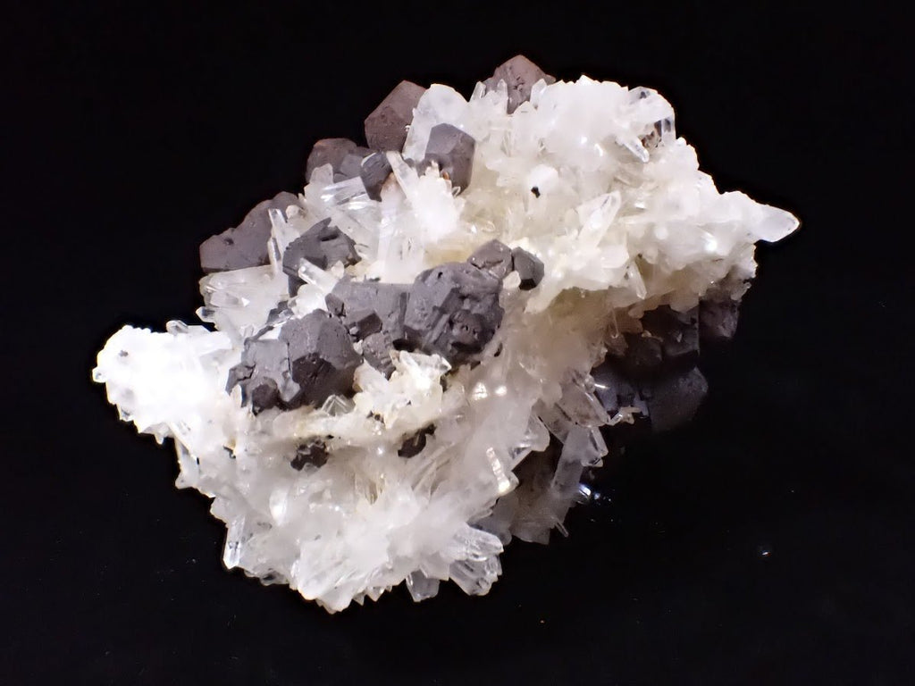 Large Black Pyrite & Quartz Cluster | Fengjiashan Mine, China