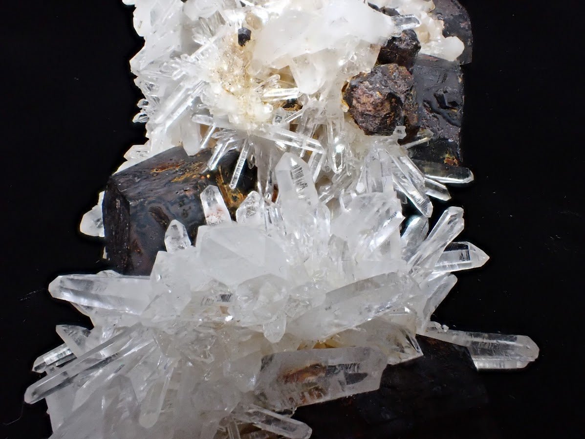 Large Black Pyrite + Quartz Cluster | Fengjiashan Mine, China