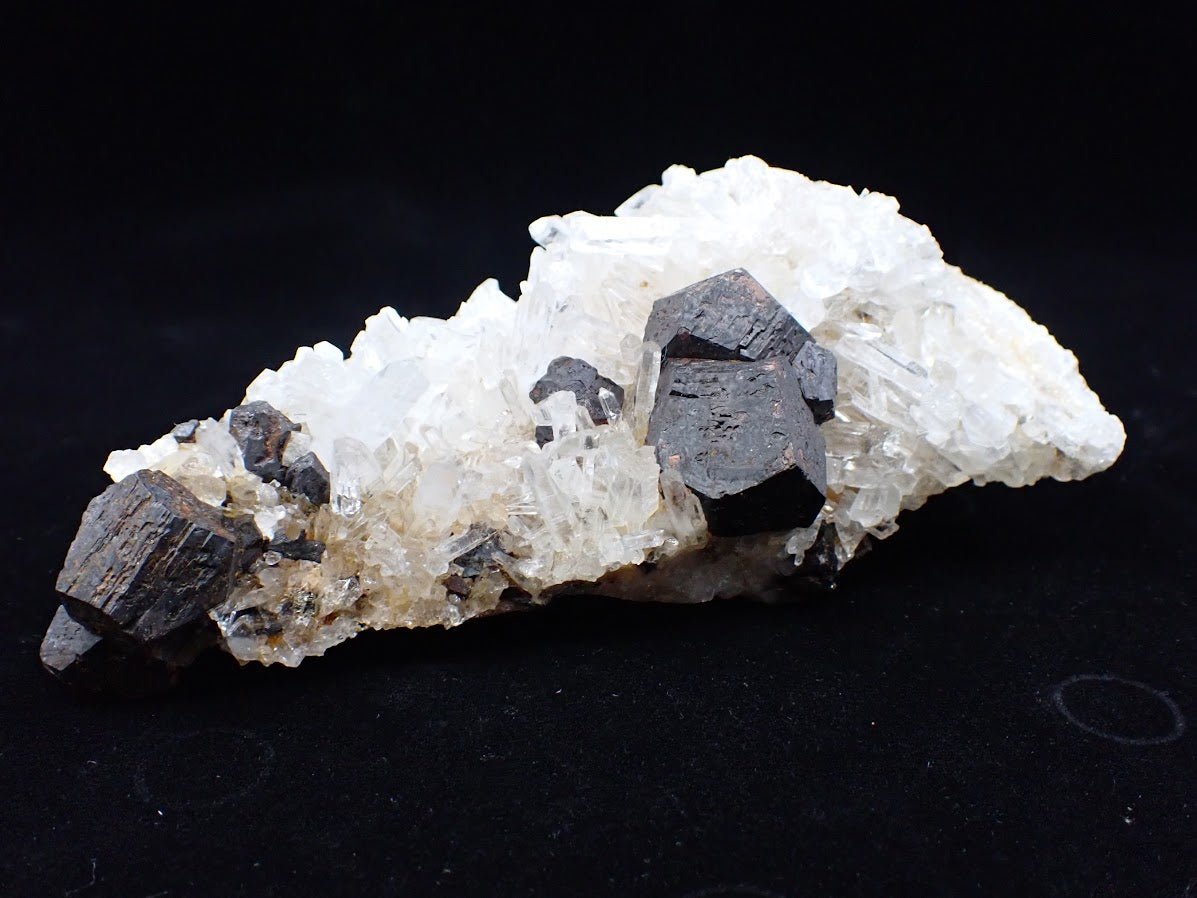 Large Black Pyrite with Quartz – Fengjiashan Mine (6")