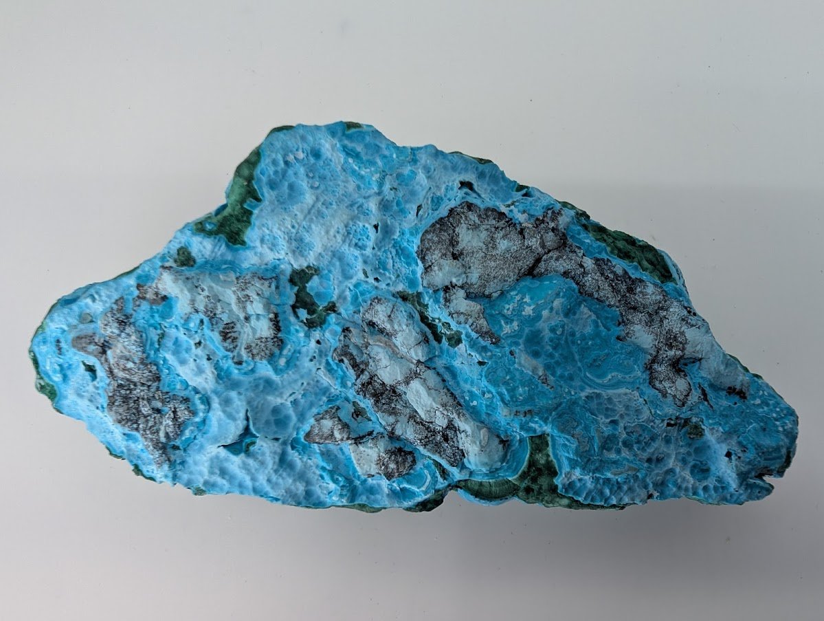 Chrysocolla with Malachite | Botryoidal Veined Specimen | Congo