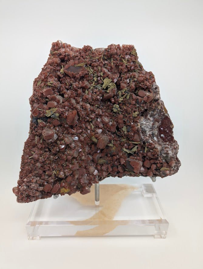 Large Museum-Quality Red Calcite with Pyrite 10 x 8 in 4.67kg- Daye Mine, Hubei Province, China