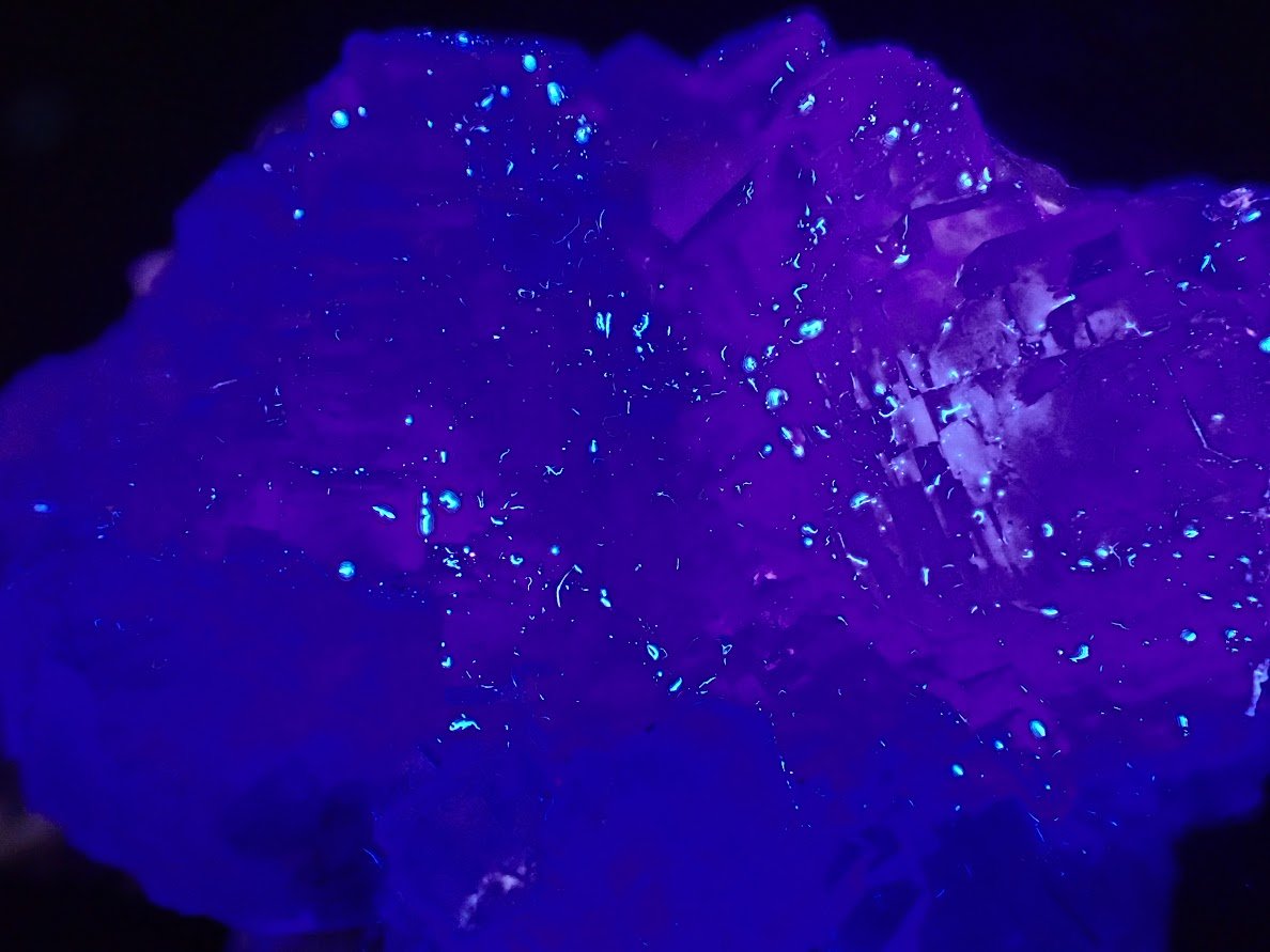 Lavender Fluorite Cluster with Barite + Pyrite | YGX Mine, China