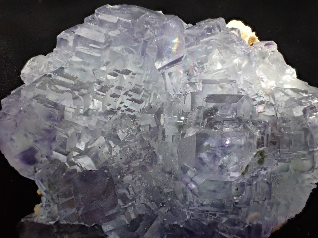 Lavender Fluorite Cluster with Barite + Pyrite | YGX Mine, China