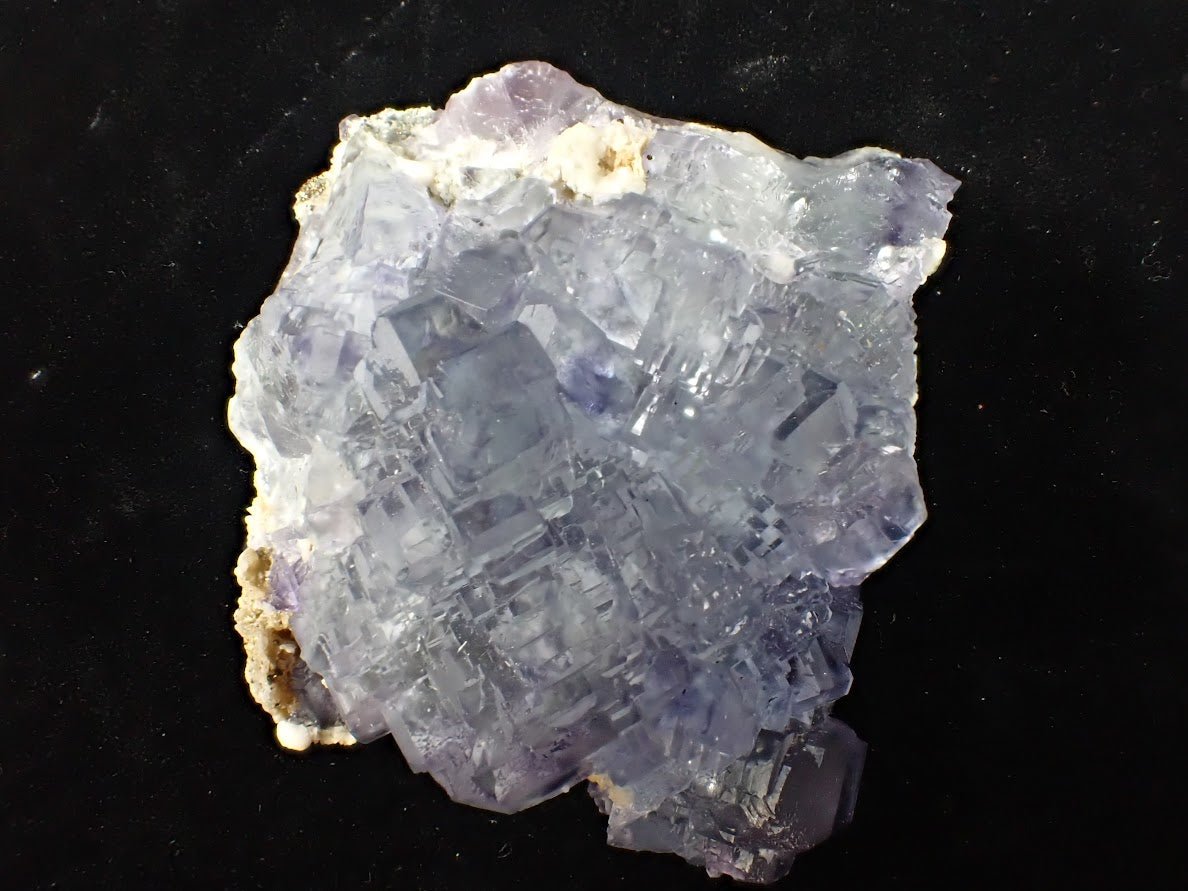 Lavender Fluorite Cluster with Barite + Pyrite | YGX Mine, China