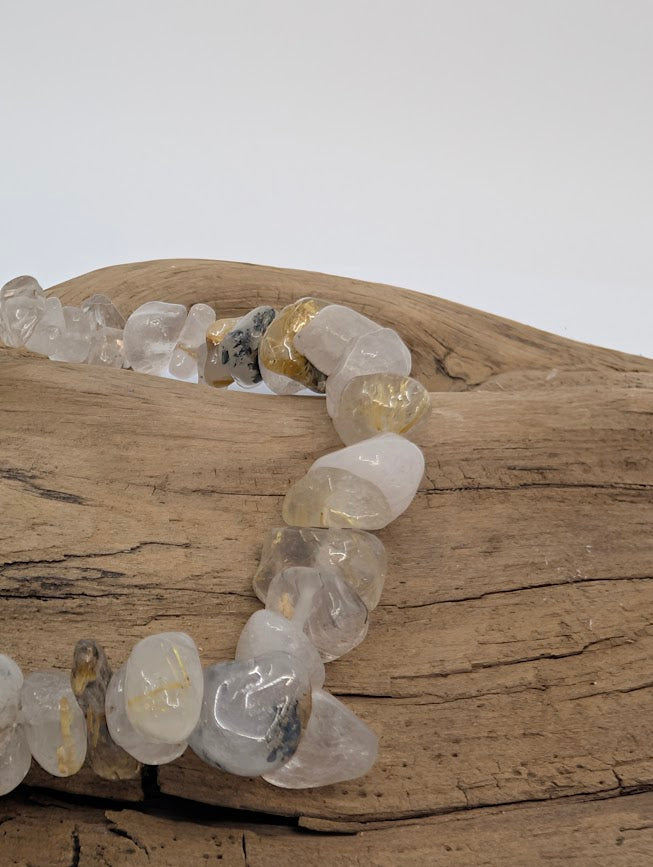 Golden Rutile Quartz Chip | Bracelet