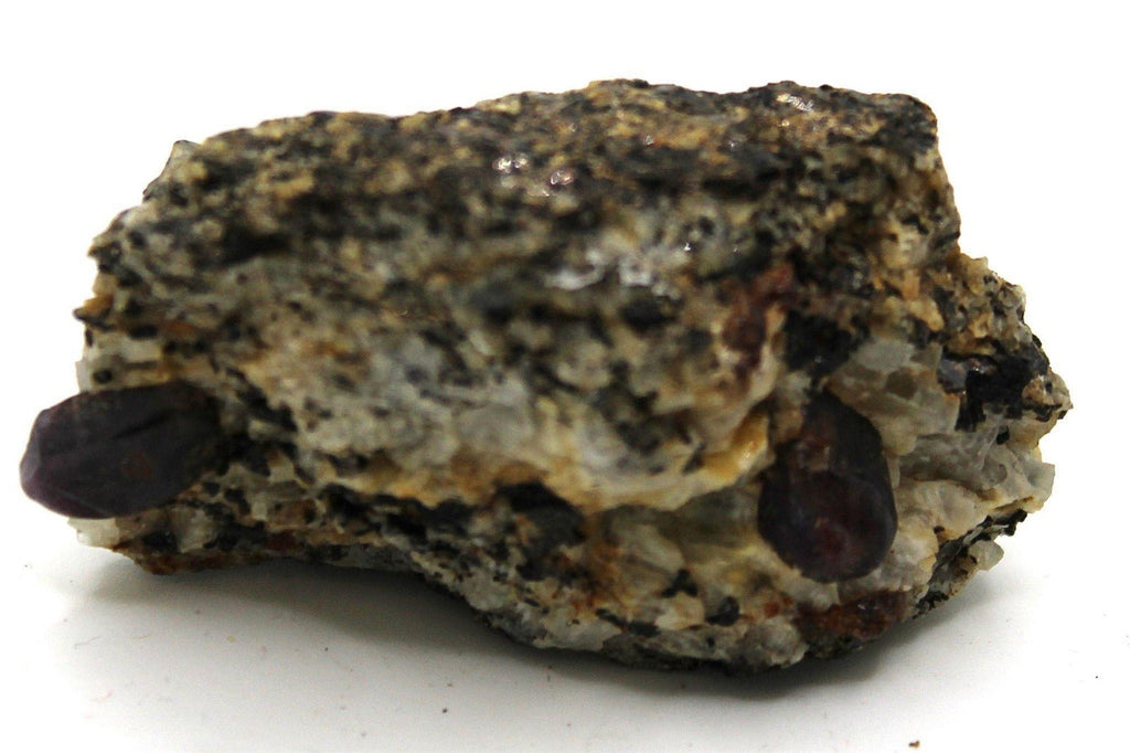 Ruby Crystals in Calcite with Black Mica | Burma