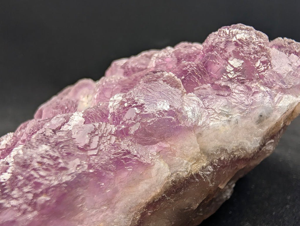 Pink-Purple Bubble Fluorite with Blue Chalcedony - Zhejiang, China