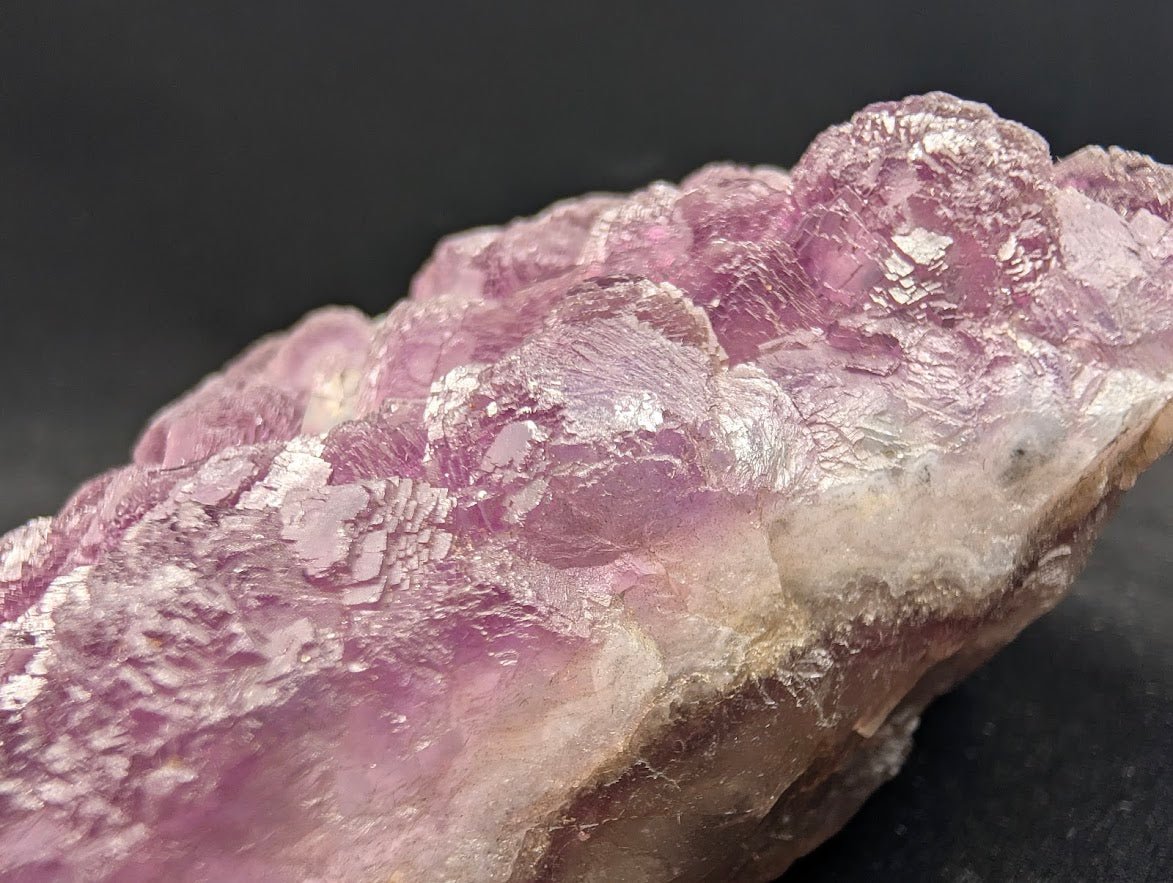 Pink-Purple Bubble Fluorite with Blue Chalcedony - Zhejiang, China