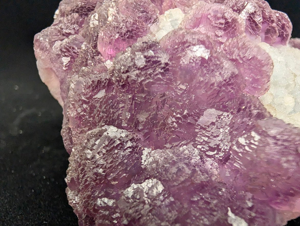 Pink-Purple Bubble Fluorite with Blue Chalcedony - Zhejiang, China
