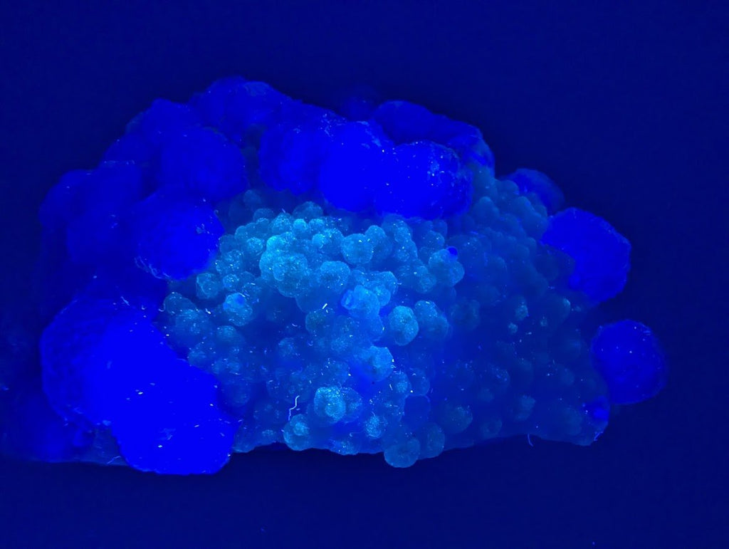 Pink-Purple Bubble Fluorite with Blue Chalcedony - Zhejiang, China