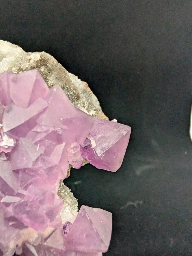 Pink-Purple Octahedral Fluorite with Pyrite, Quartz + Calcite | Zhejiang, China