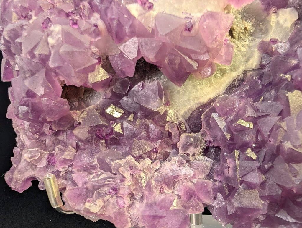 Pink-Purple Octahedral Fluorite with Pyrite, Quartz + Calcite | Zhejiang, China