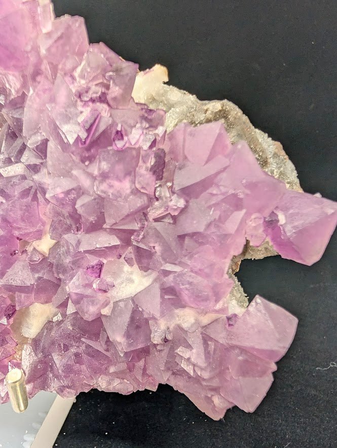 Pink-Purple Octahedral Fluorite with Pyrite, Quartz + Calcite | Zhejiang, China