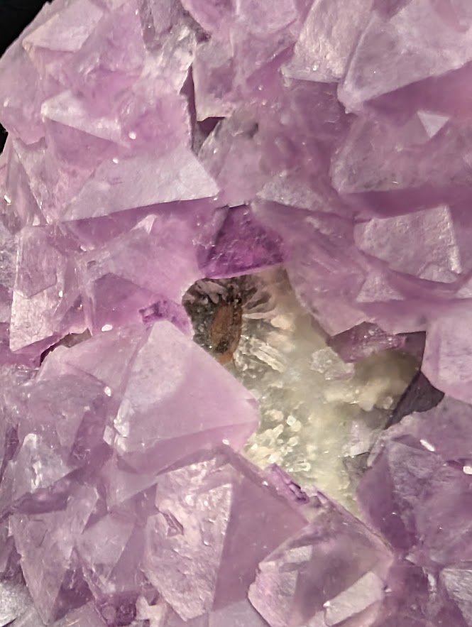 Pink-Purple Octahedral Fluorite with Pyrite, Quartz + Calcite | Zhejiang, China