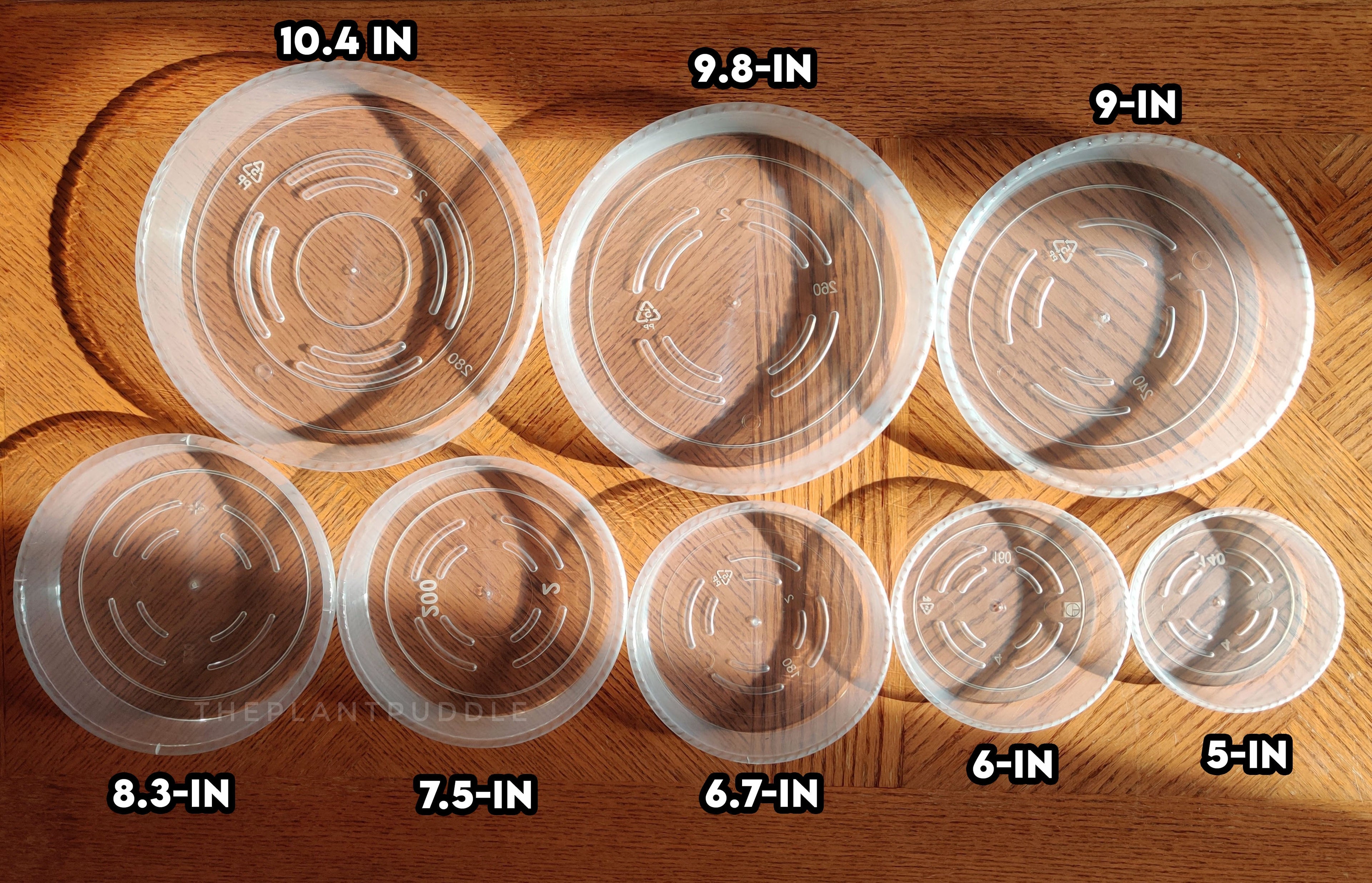 Round Plant Pot Saucers | Durable Translucent Plastic