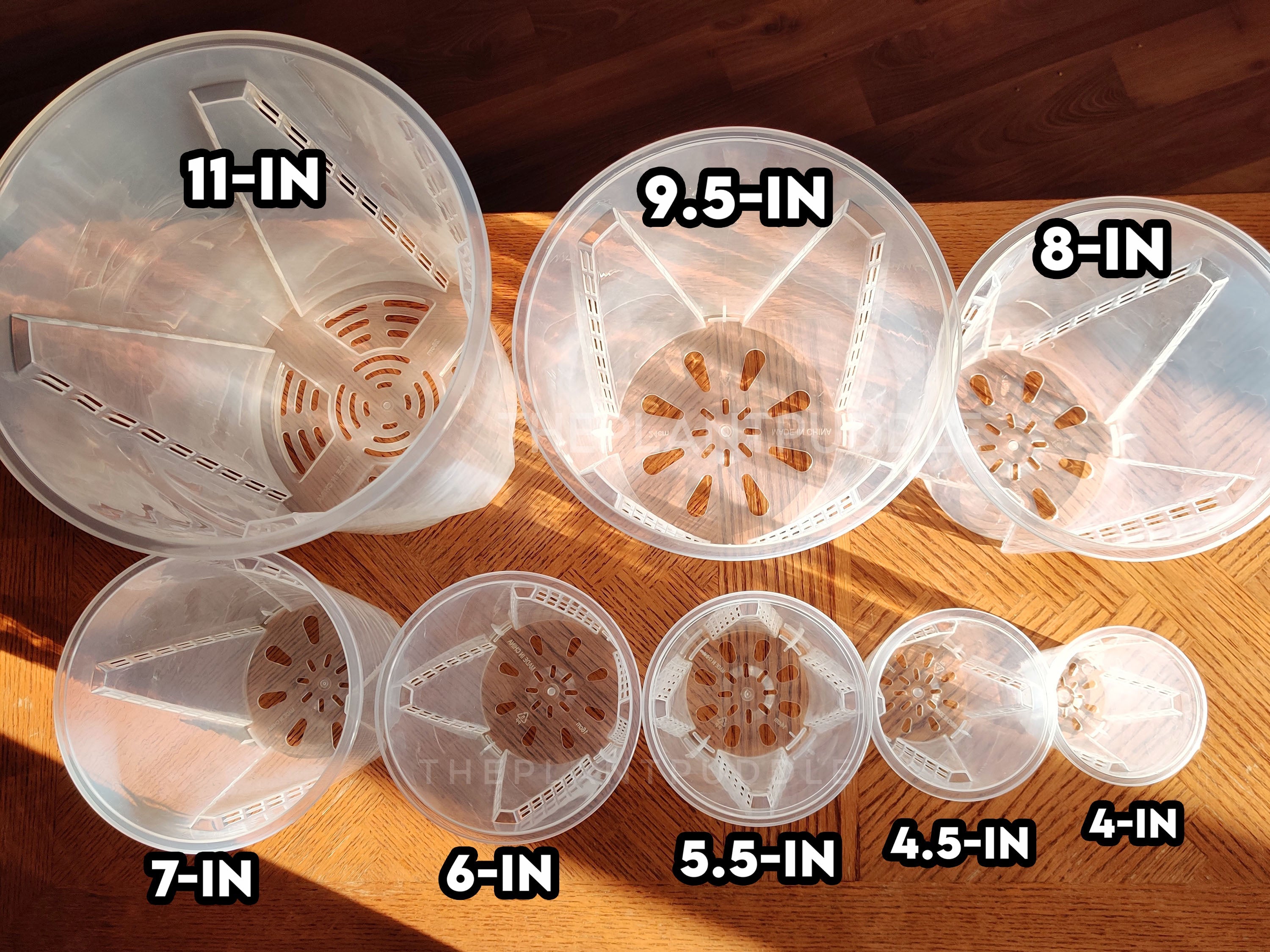 Tall Clear Plant Pot | High Drainage And Sturdy Design