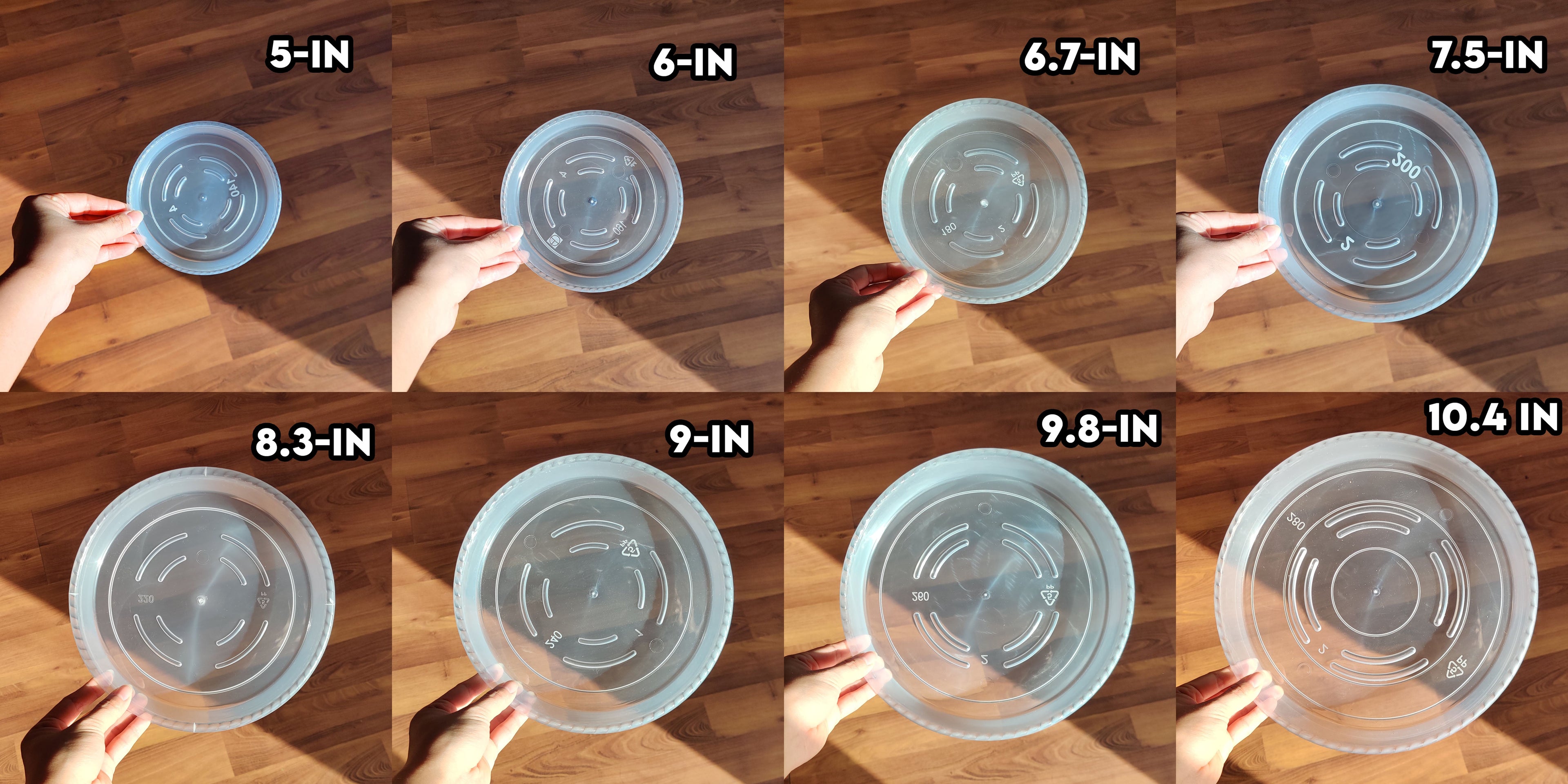 Round Plant Pot Saucers | Durable Translucent Plastic