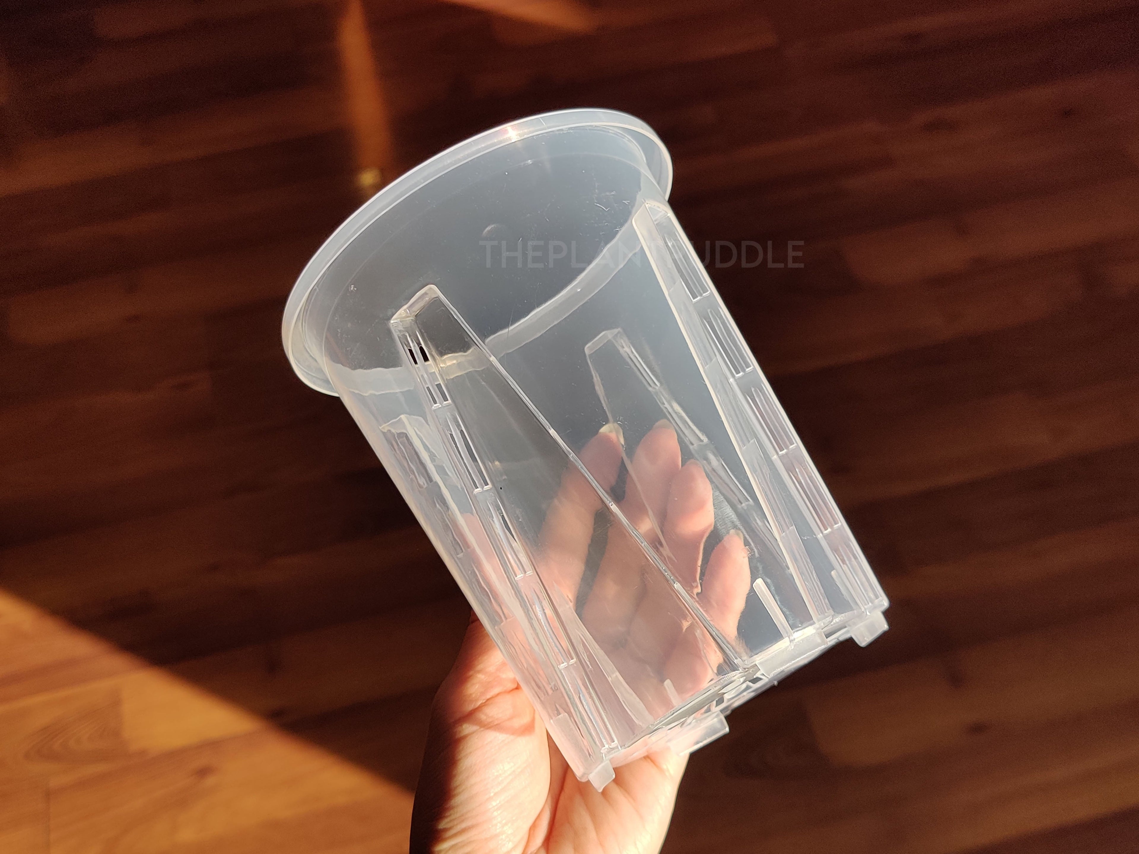 Tall Clear Plant Pot | High Drainage And Sturdy Design