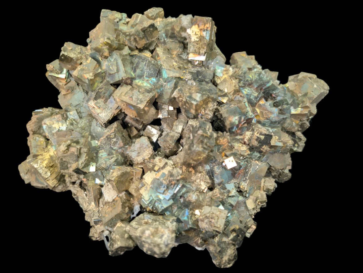 Rainbow Iridescent Pyrite Cluster | Premium Specimen | Daye, China
