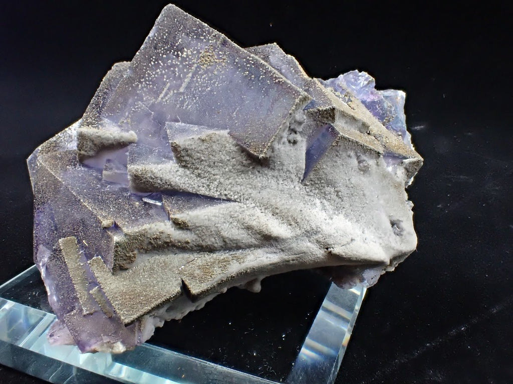 Purple Fluorite with Pyrite Dusting | YGX, China