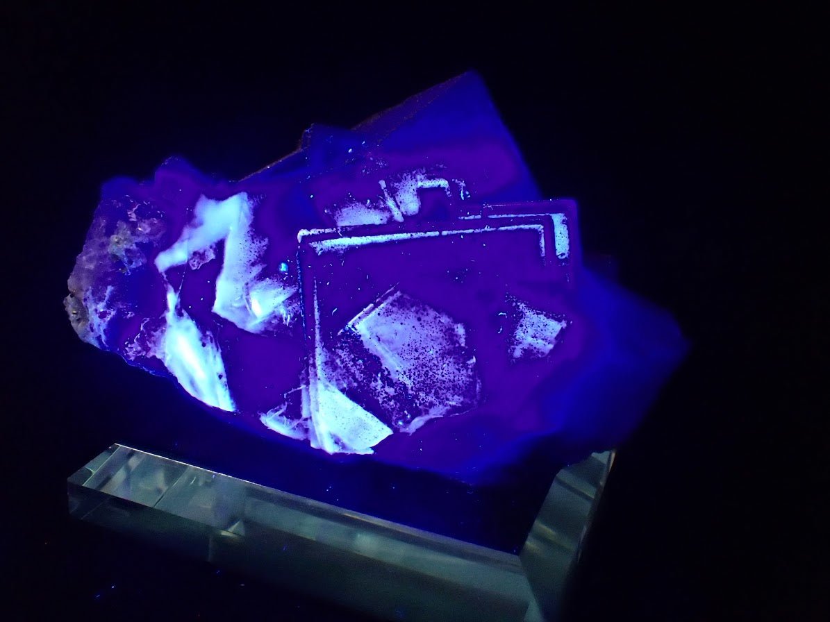 Purple Fluorite with Pyrite Dusting | YGX, China