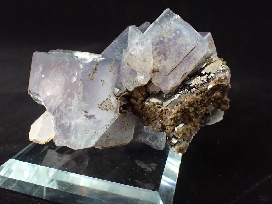 Purple Fluorite with Quartz and Mica – YGX Mine, China