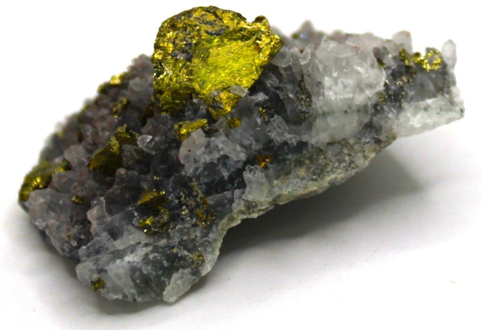 Pyrite on Quartz | Unknown Origin