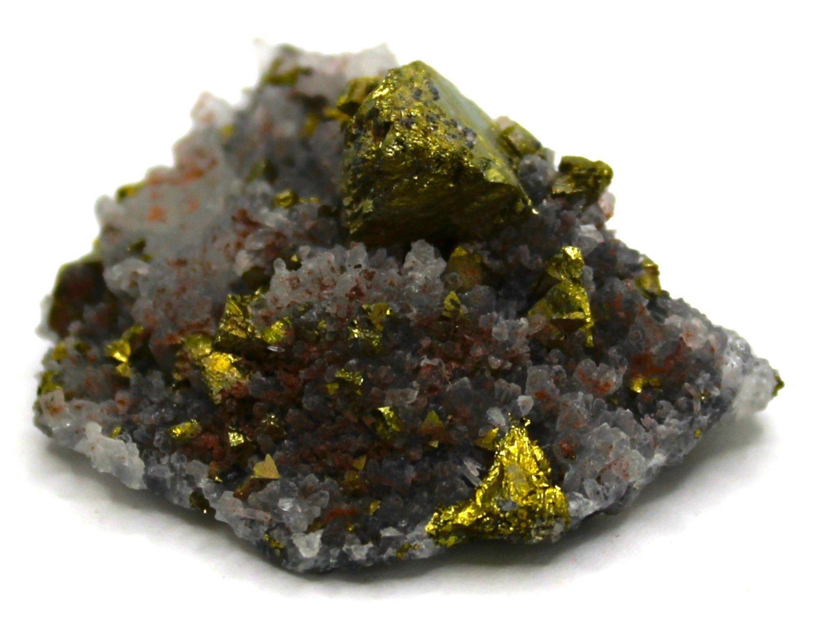 Pyrite on Quartz | Unknown Origin