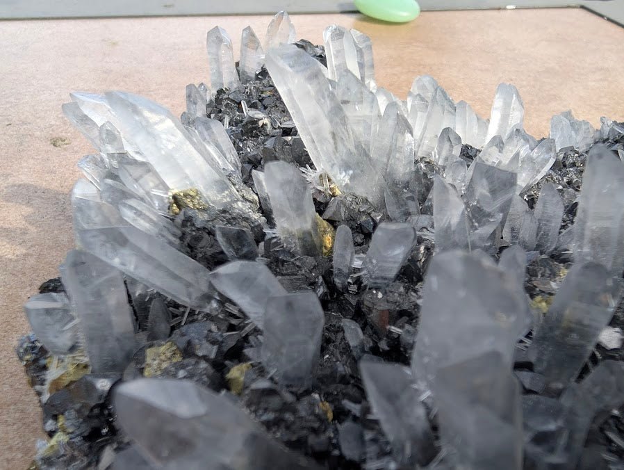 Quartz + Pyrite on Sphalerite | Krushkov Dolming, Bulgaria