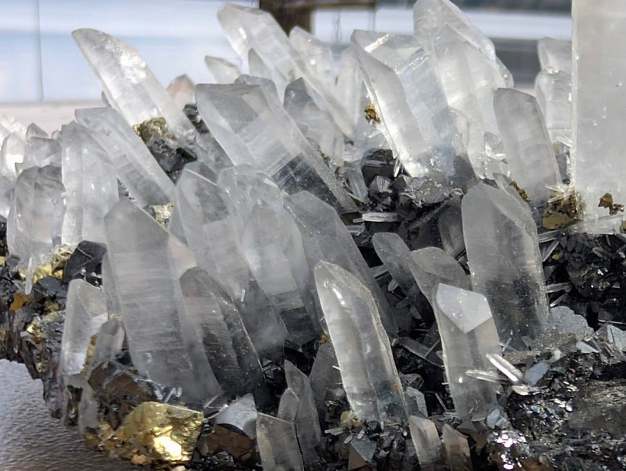 Quartz + Pyrite on Sphalerite | Krushkov Dolming, Bulgaria