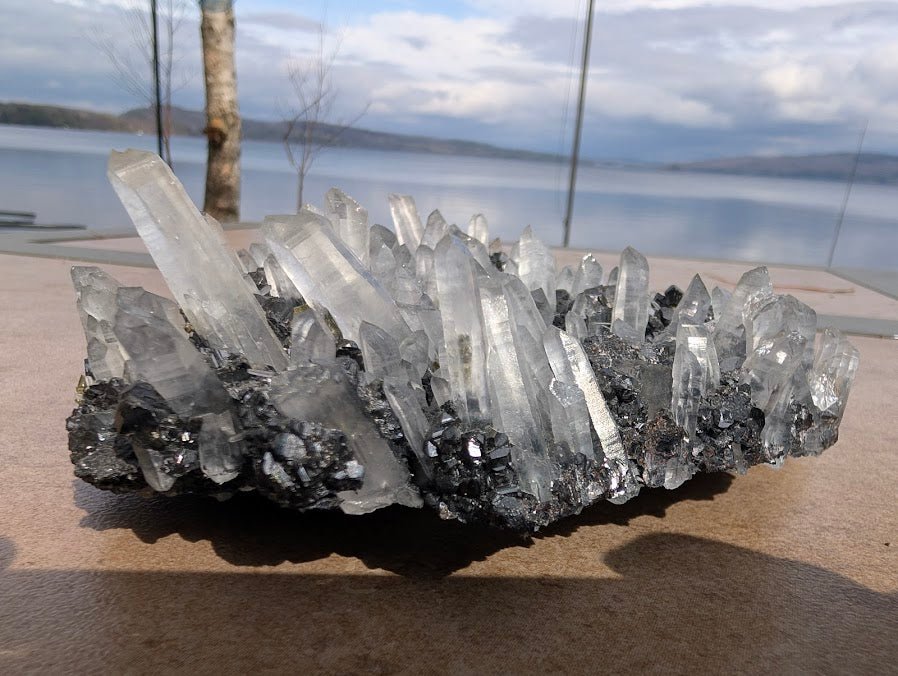 Quartz + Pyrite on Sphalerite | Krushkov Dolming, Bulgaria